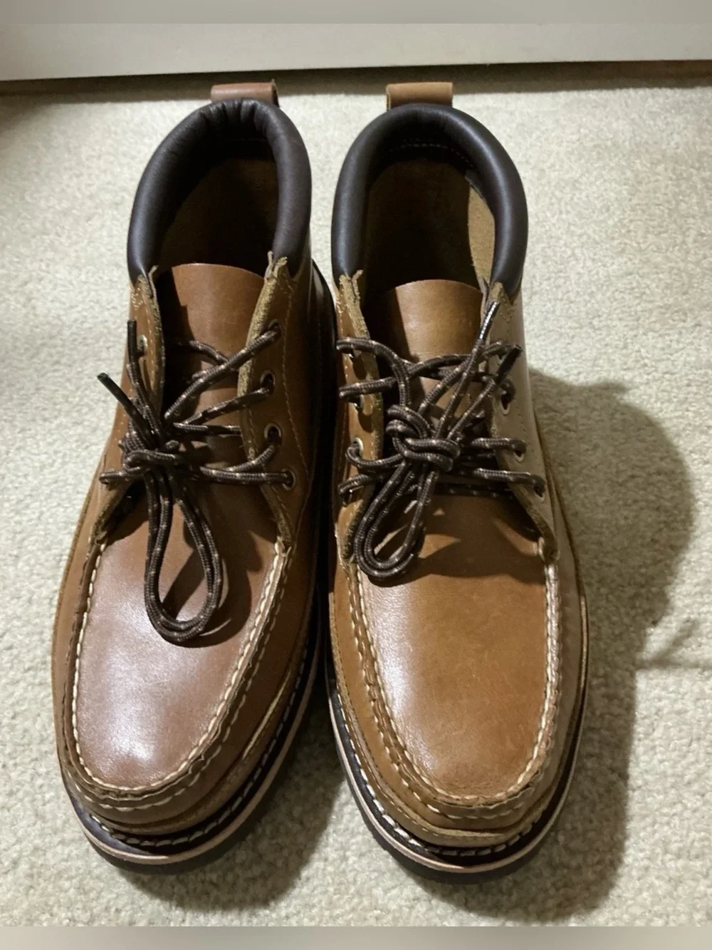 Size 10 D - Field & Stream x Gokey Sportsman Chuka Brown Leather Moc Toe Boots
